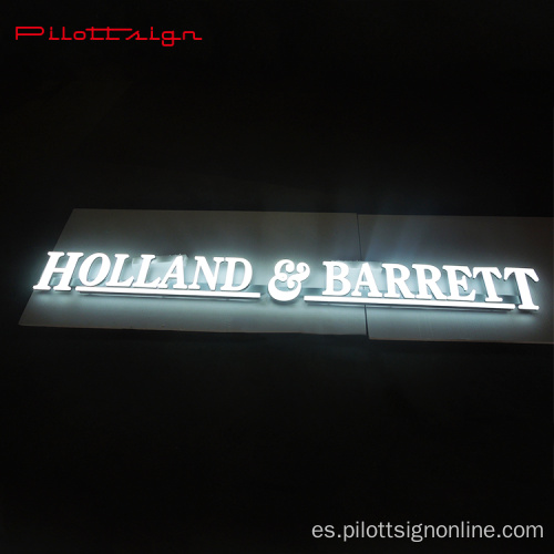 Letrero de la tienda personalizada LED 3D patrón digital letras